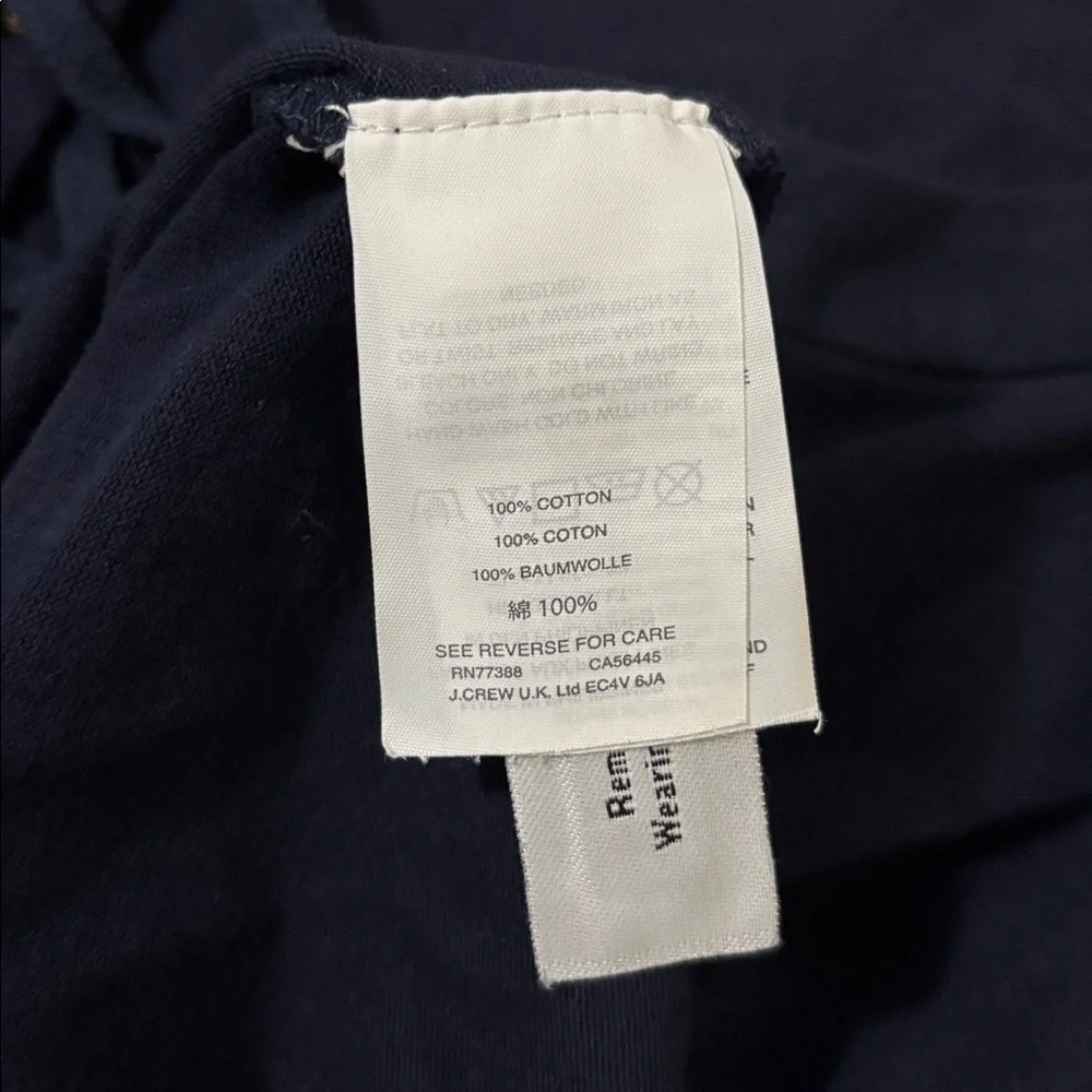 J. Crew Dark Blue Lace-Up Top Size XXS